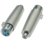 JD-489 / XLR 3P F-RCA F, Переходник микрофонный JD-489 XLR 3pin гнездо ...