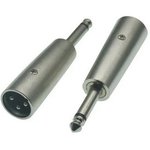 JD-492 / XLR 3P M-jack 6.3 mono M, Переходник микрофонный JD-492 XLR 3pin штекер ...