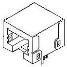 95622-3981, Модульный разъем, Cat3, RJ45 Jack, 1 x 1 (Port), 8P8C, Cat3, Монтаж в Сквозное Отверстие