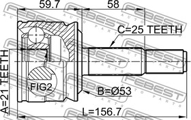 Фото 1/6 0410-Z36, 0410Z36_ШРУС наружный к-кт!\ Mitsubishi Colt 1.1/1.3/1.5i 04