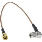 1337810-1, Male SMA to Male SMA Coaxial Cable, 250mm, RG316 Coaxial, Terminated