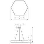 Светильник LED ЭРА Geometria SPO-122-B-40K-066 Hexagon 66Вт 4000К 4800Лм IP40 ...