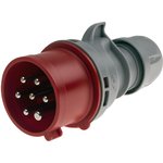 213.1637-7, Optima IP44 Red Cable Mount 6P + E Industrial Power Plug ...
