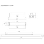 Доводчик дверной НОРА-М Isparus 450 Slider ISPARUS морозостойкий - Белый