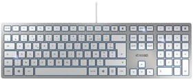 Фото 1/4 JK-1600FR-1, KC 6000 SLIM Wired USB Keyboard, AZERTY, Silver, White