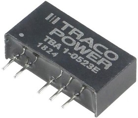 Фото 1/2 TBA 1-0523E, Isolated DC/DC Converters - Through Hole Encapsulated SIP-7; 1W Output 1 (Vdc): 15; Output 2 (Vdc): -15