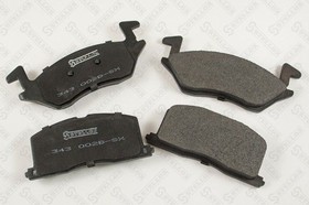 343 002B-SX, 343 002B-SX_колодки дисковые п.! с антискр. пл.\ Toyota Starlet 1.0-1.5D 89-99 без ABS