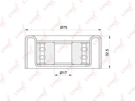 Фото 1/3 Ролик натяжного механизма приводной LYNXauto PB-5126