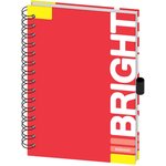 Бизнес-тетрадь Bright, А5,120л, 148х205, клетка, красный, 0014