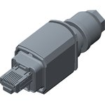 215875 Series Male RJ45 Connector, Cable Mount, Cat5e, Shielded, Unshielded Shield