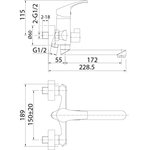 Смеситель для ванны, Sterm, STESB02M02