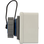 111-125, Waterproof wall socket with cover 1 socket, 2P+PE, 16A, IP68, grey