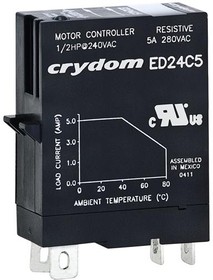 ED24C1R, Solid State Relay - 18.5-32 VDC Control Voltage Range - 1 A Maximum Load Current - 24-280 VAC Operating Voltage R ...