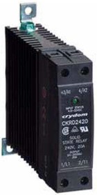 CKRD6030P-10, Solid State Relay w/Heat Sink - 4-32 VDC Control - 30 A Max Load - 48-660 VAC Operating - Instantaneous - LED Inp ...