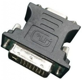 Фото 1/5 Cablexpert Переходник DVI-VGA, 29M/15F, черный, пакет (A-DVI-VGA-BK)
