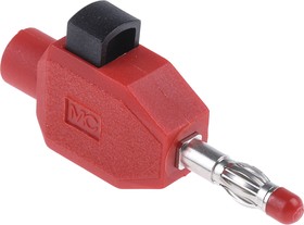 Фото 1/3 4 mm plug, clamp connection, 2.5 mm², red, 22.3006-22