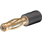 24.0106-21, Black, Male to Female Test Connector Adapter With Brass contacts and ...