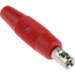 930046101, Red Male Banana Plug, 4 mm Connector, Screw Termination, 16A ...