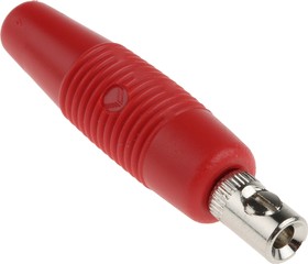 Фото 1/2 930046101, Red Male Banana Plug, 4 mm Connector, Screw Termination, 16A, 30 V ac, 60V dc, Nickel
