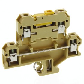 Фото 1/2 0687360000, Weidmuller DKT Series Brown Disconnect Terminal Block, 4mm², Double-Level, Screw Termination