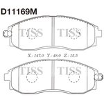 D11169M, D11169M-01_[581014AA81] !колодки дисковые п.\ Hyundai H1/Starex 2.4/2.5TD 97