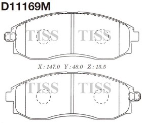 Фото 1/2 Колодки тормозные дисковые пер. HYUNDAI H-1 01- D11169M