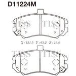 D11224M, Колодки тормозные дисковые