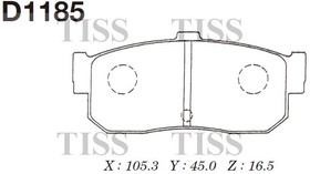Колодки тормозные дисковые задн. NISSAN SUNNY,PRIMERA,MAXIMA D1185