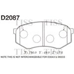 D2087, D2087-01_!колодки дисковые п.\ Toyota Mark II SX80 88-95