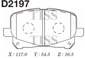 Колодки тормозные дисковые Toyota Camry 96- D2197
