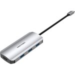 Мультифункциональный хаб Vention USB Type-C M/3 x USB 3.0 F+HDMI F+USB Type-C ...