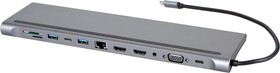 Фото 1/10 Адаптер iOpen USB Type-C M/HDMI F+USB 3.0+USB 2.0 Type-AF+RJ45 VGA F+SD+USB Type-C F+TF+mini jack (ACU4700)