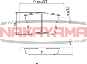 HP8374NY, Колодки тормозные дисковые задние FORD MONDEO 1.8SCI/3.0 V6 24V/2.2TDCI 03-