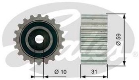 T41236, Ролик натяжной приводного ремня OPEL MOVANO 00-01, RENAULT CLIO I 96-98, CLIO II 99-05, KANGOO 00-, LAGUNA 97-01, LAGUNA I 97-01, MA