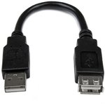 USBEXTAA6IN, USB 2.0 Cable, Male USB A to Female USB A USB Extension Cable, 15cm