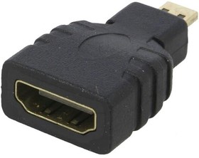 Фото 1/2 AK-AD-10, Адаптер, HDMI 1.4, гнездо HDMI, вилка micro HDMI, Цвет: черный