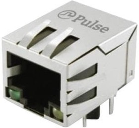 JXD0-0029NL, Modular Connectors / Ethernet Connectors RJ45 1x1 Tab Dwn 1:1 GreenPHY 1000Base-T