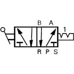 TG2511B-06 1/8" пневмораспределитель, рычаг с фиксацией, 5 линейный 2 позиционный