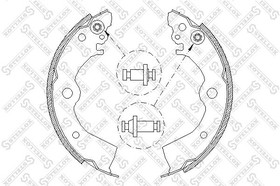 404 100-SX, 404 100-SX_колодки барабанные! без ABS\ Nissan Almera 95-99/Sunny 91-95