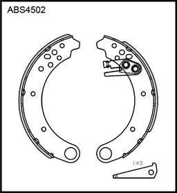 Фото 1/2 Колодки барабанные УАЗ Патриот ALLIED NIPPON ABS 4502