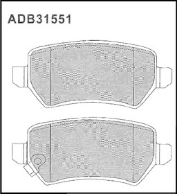 ADB31551, Колодки тормозные дисковые | зад |