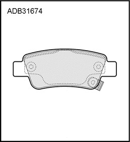 ADB31674, Колодки тормозные дисковые | зад |