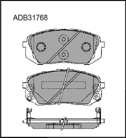 ADB31768, Колодки тормозные дисковые | перед |