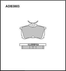 ADB3803, Колодки тормозные дисковые | зад |