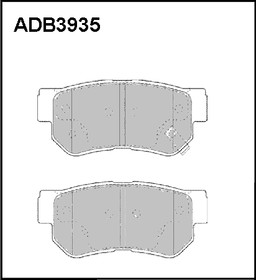 ADB3935, Колодки тормозные дисковые | зад |