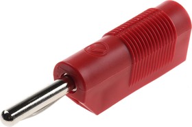 Фото 1/2 930435101, Red Male Banana Plug, 4 mm Connector, Screw Termination, 30A, 60V dc, Nickel Plating