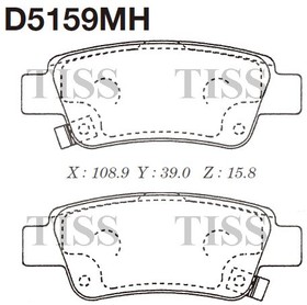 D5159MH, Колодки тормозные дисковые