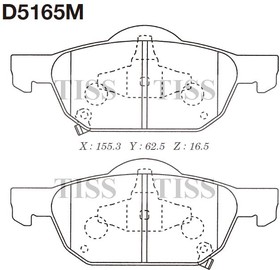 D5165M, Колодки тормозные дисковые