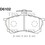 d6102, Колодки тормозные дисковые Mitsubishi