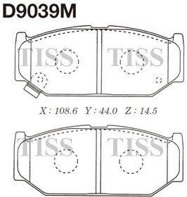 Колодки тормозные дисковые пер. Suzuki Swift ZC11S 04- D9039M